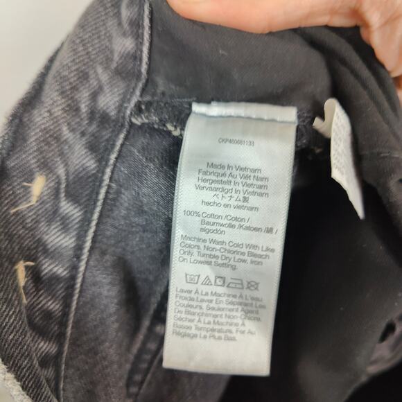 Madewell Baggy Straight Jeans Womens 26 Charcoal Cavell Wash Ripped Edition Y2K - Picture 9 of 10